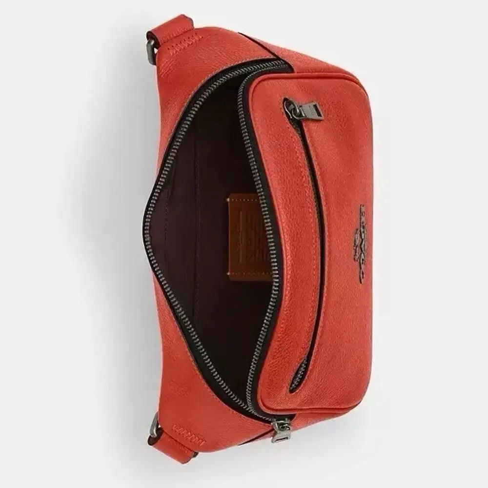 NWT Coach Elias Belt Bag Leather CJ507 Mango